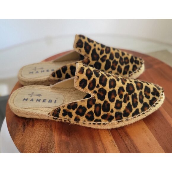 Manebi Leopard Print Slip-On Flats Espadrilles  Womens Size EU 35 - Picture 3 of 11